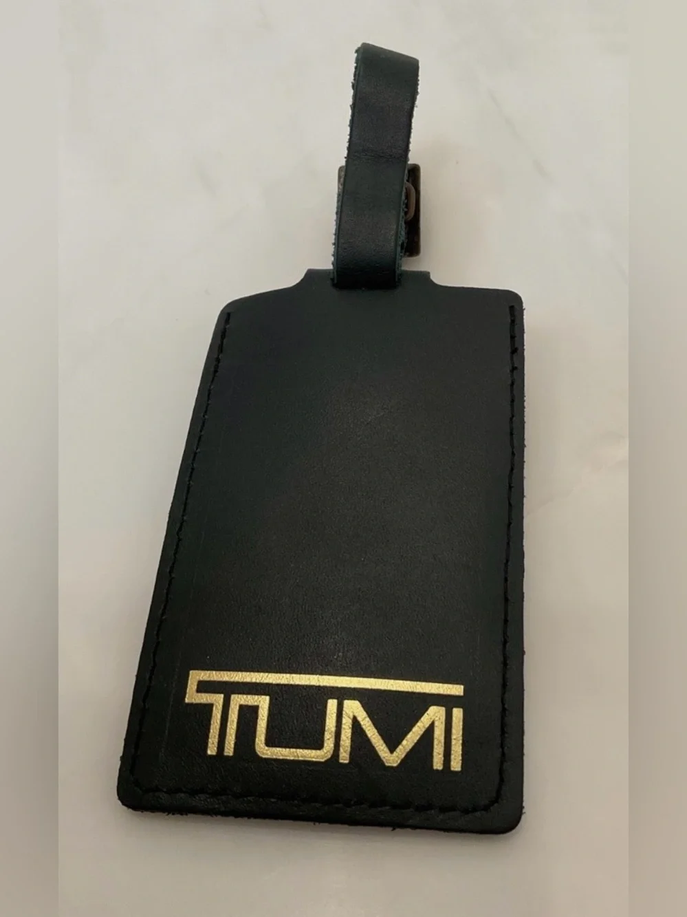 NEW Tumi ALPHA Leather Luggage Name Tag Buckle - SOLID FOREST GREEN